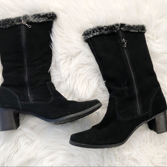 Sporto Shoes - Sporto Weatherproof Fur Trim Heeled Boots